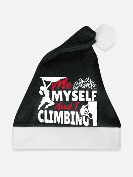 Bouldern klettern Felsklettern Climber Climbing - Weihnachtsmütze - Schwarz/Weiß - Vorne