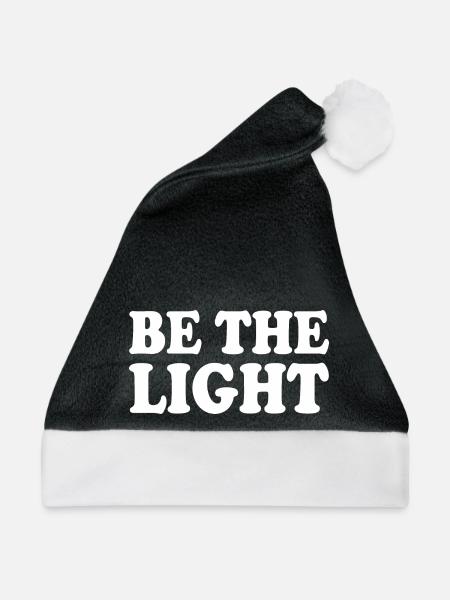 Be the light - Weihnachtsmütze - Schwarz/Weiß - Vorne