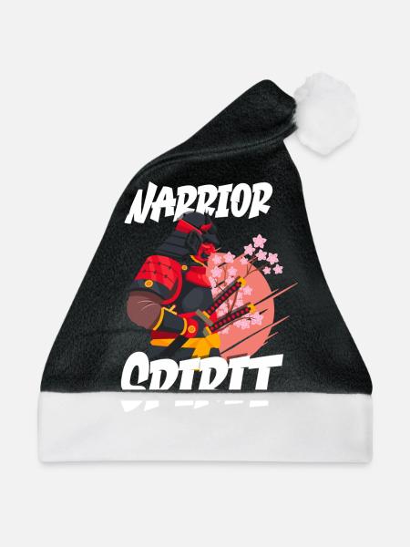 Samurai Samuraischwert Japanisch - Weihnachtsmütze - Schwarz/Weiß - Vorne
