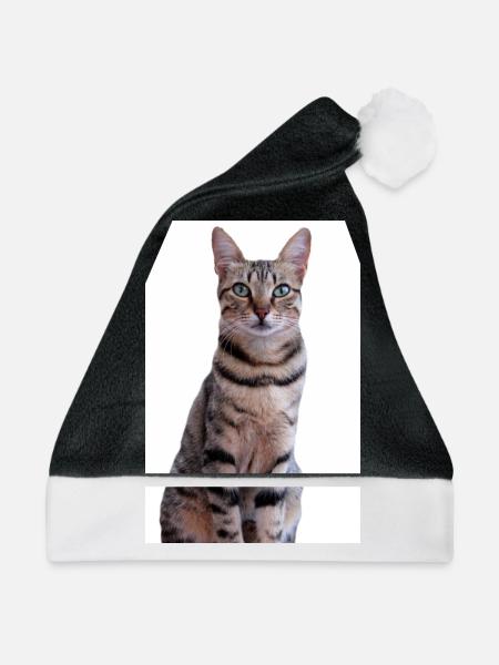Katze Kätzchen - Weihnachtsmütze - Schwarz/Weiß