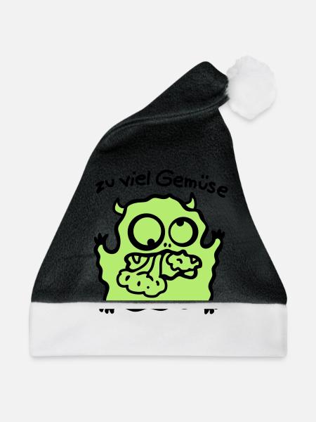 zu viel Gemüse - Weihnachtsmütze - Schwarz/Weiß