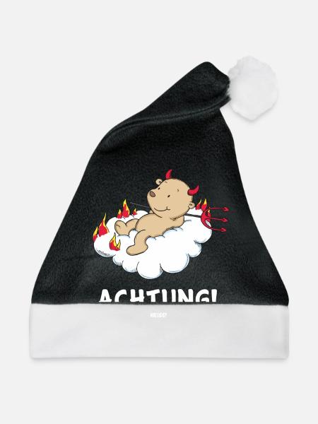 Engel_Teufel heiss - Weihnachtsmütze - Schwarz/Weiß