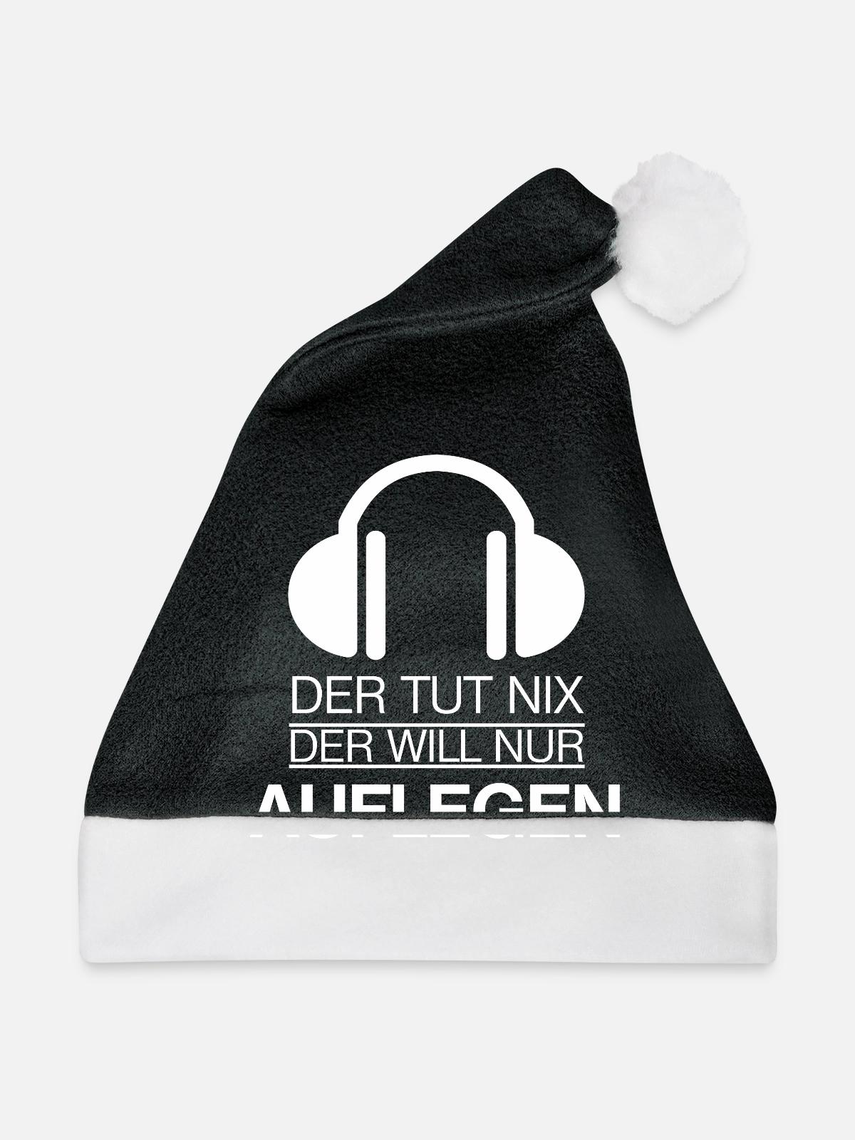 DJ - Der tut nix - Weihnachtsmütze - Schwarz/Weiß - Vorne