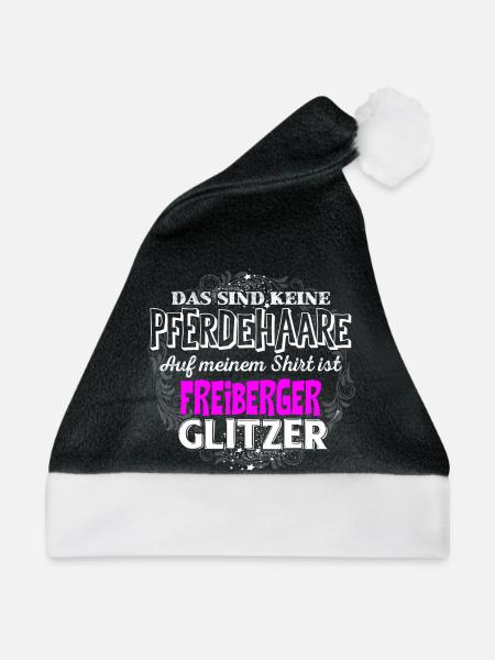 FREIBERGER - Glitzer - Weihnachtsmütze - Schwarz/Weiß - Vorne