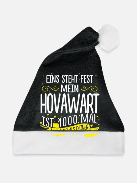 Hovawart Hund Geschenk 1000 - Weihnachtsmütze - Schwarz/Weiß