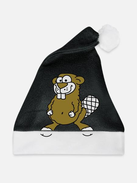 beaver - Weihnachtsmütze - Schwarz/Weiß