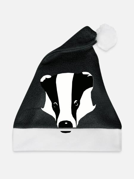 dachs - Weihnachtsmütze - Schwarz/Weiß