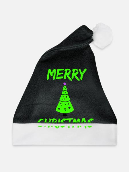 merry christmas - Weihnachtsmütze - Schwarz/Weiß