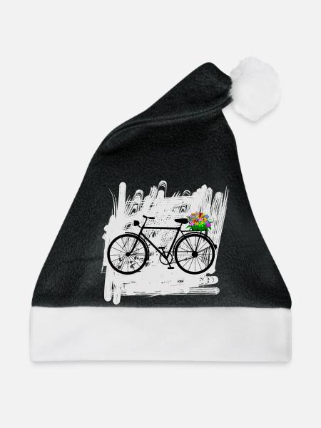 fahrrad blumen radfahrer - Weihnachtsmütze - Schwarz/Weiß