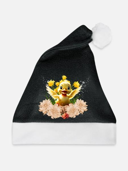 Süßes Entlein - Weihnachtsmütze - Schwarz/Weiß
