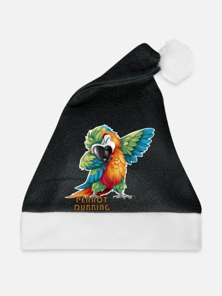 Perrot synchronisiert Gefiederte Scherben Der tropische Papagei - Weihnachtsmütze - Schwarz/Weiß