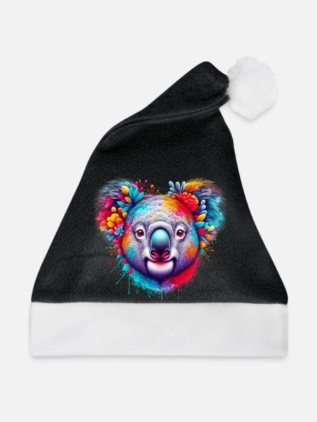 Koala - Weihnachtsmütze - Schwarz/Weiß