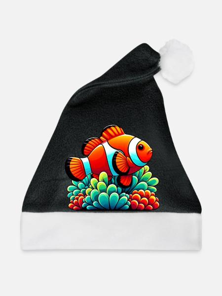 Clownfische - Weihnachtsmütze - Schwarz/Weiß