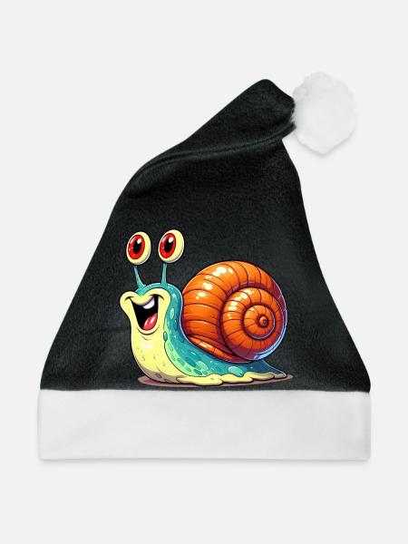 Schnecke - Weihnachtsmütze - Schwarz/Weiß