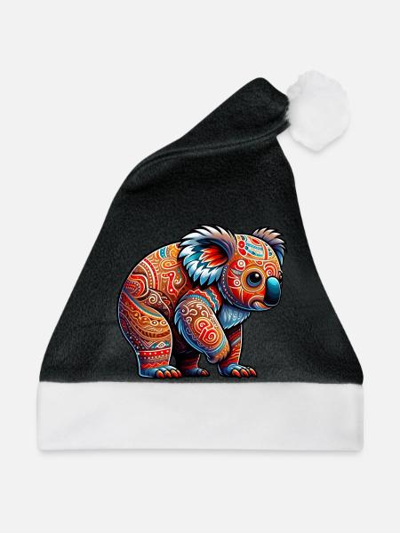 Koala - Weihnachtsmütze - Schwarz/Weiß