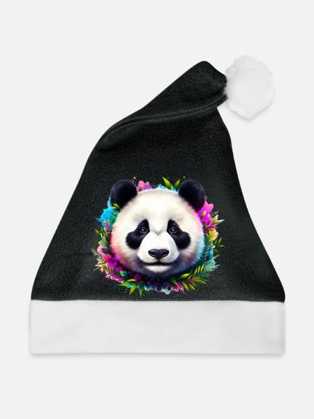 Panda - Weihnachtsmütze - Schwarz/Weiß