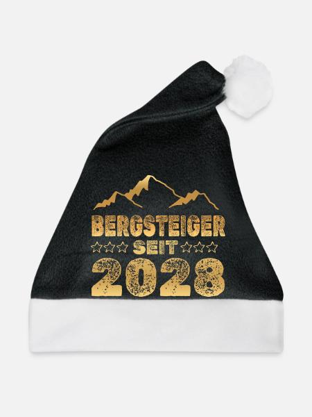 Bergsteiger 2028 - Weihnachtsmütze - Schwarz/Weiß