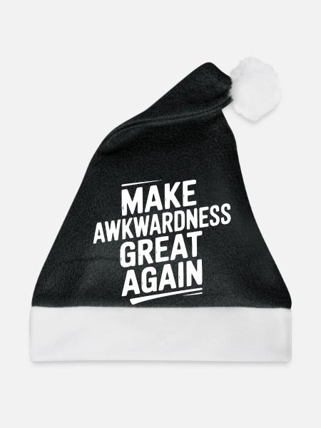 Unbeholfenheit wieder groß machen - Weihnachtsmütze - Schwarz/Weiß