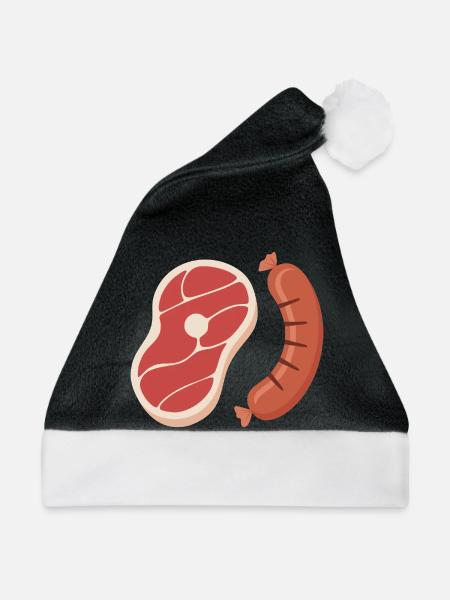 Grillen - Weihnachtsmütze - Schwarz/Weiß