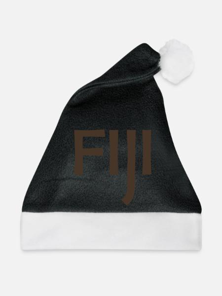 Fiji - Fidschi - Inseln - Pazifik - Südsee - Weihnachtsmütze - Schwarz/Weiß - Vorne