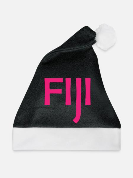 Fiji - Fidschi - Inseln - Pazifik - Südsee - Weihnachtsmütze - Schwarz/Weiß - Vorne