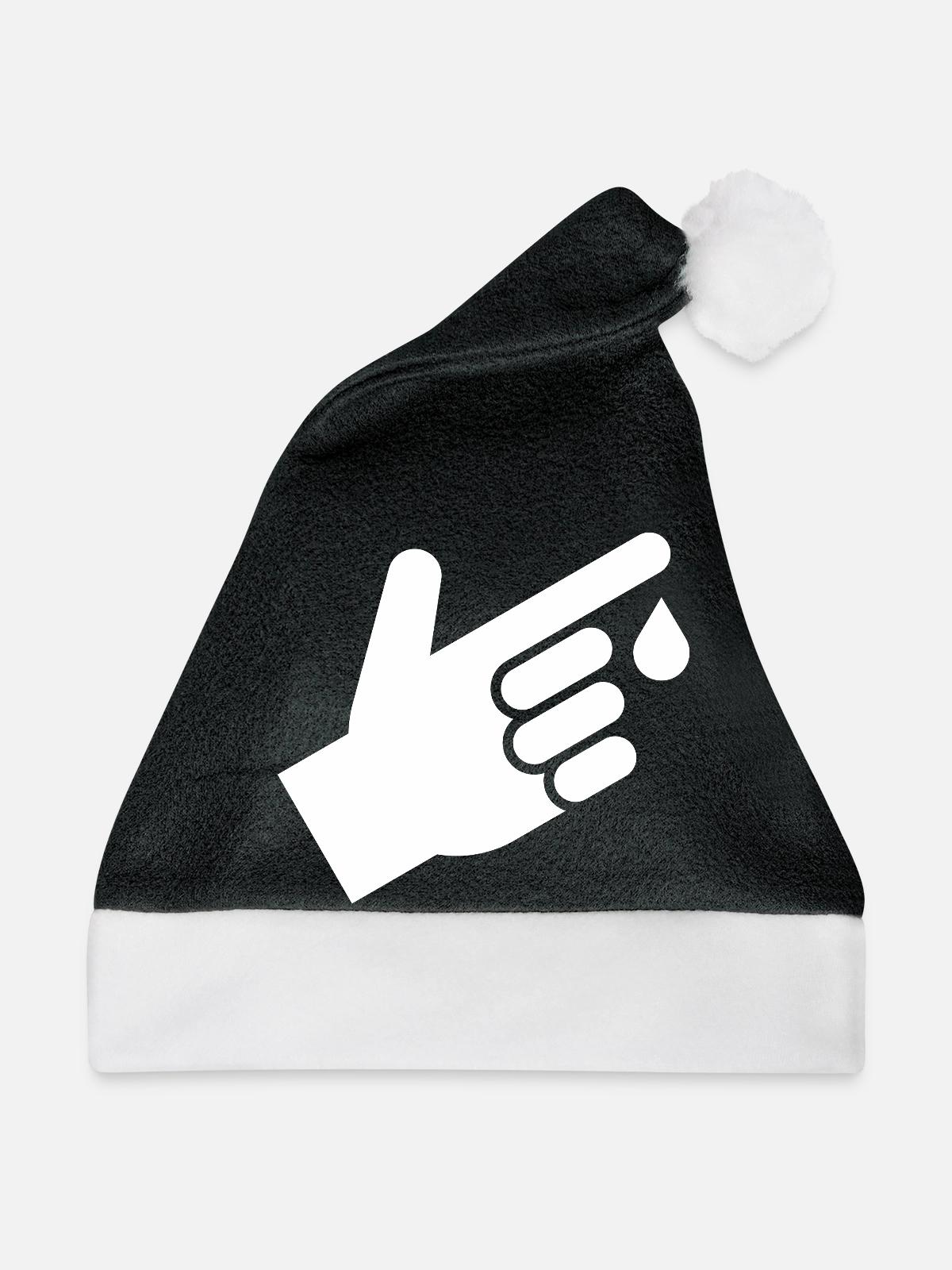 Bluttest, Bluttropfen - Weihnachtsmütze - Schwarz/Weiß - Vorne