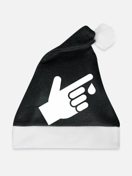 Bluttest, Bluttropfen - Weihnachtsmütze - Schwarz/Weiß - Vorne