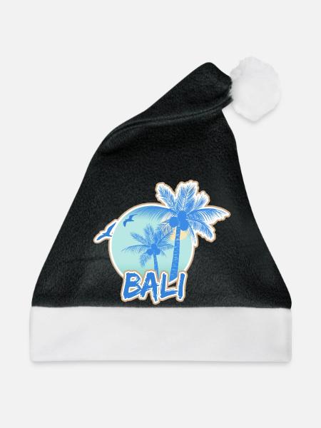 Urlaub Bali - Weihnachtsmütze - Schwarz/Weiß