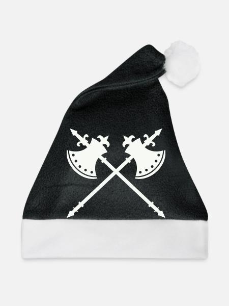Kreuzende Kriegäxte - Weihnachtsmütze - Schwarz/Weiß