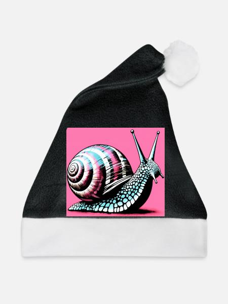 Schnecke - Weihnachtsmütze - Schwarz/Weiß