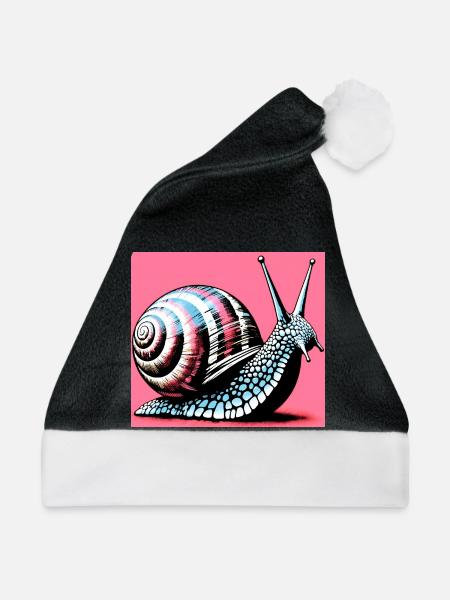 Schnecke - Weihnachtsmütze - Schwarz/Weiß
