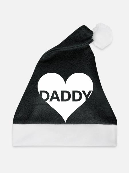 Daddy Herz Geschenk - Weihnachtsmütze - Schwarz/Weiß