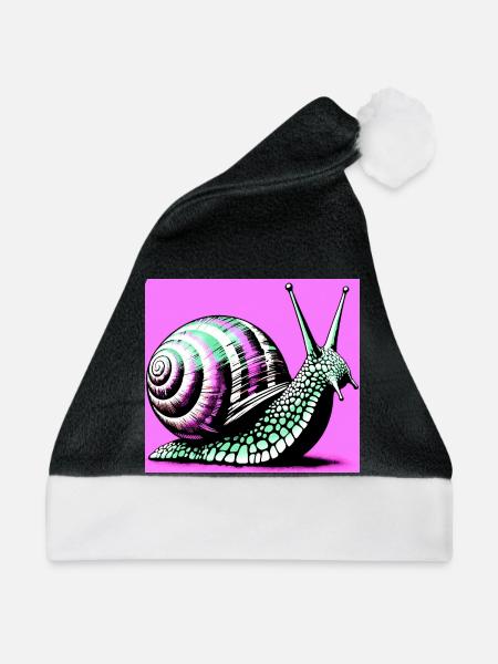 Schnecke - Weihnachtsmütze - Schwarz/Weiß