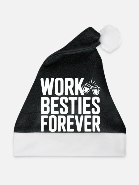 Arbeitsbeste Freunde für immer - Weihnachtsmütze - Schwarz/Weiß