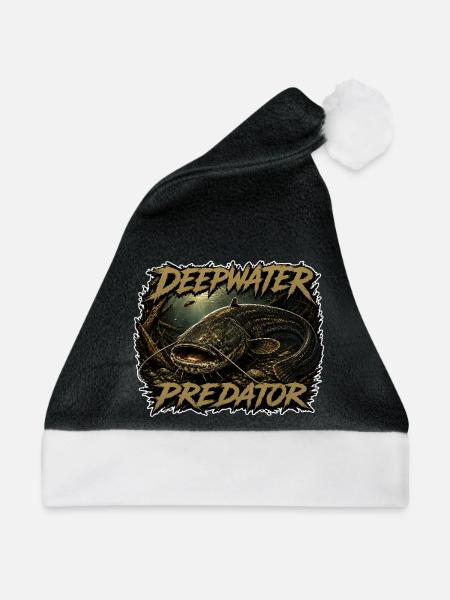 Welsfischangeln Tiefwasserräuber - Weihnachtsmütze - Schwarz/Weiß