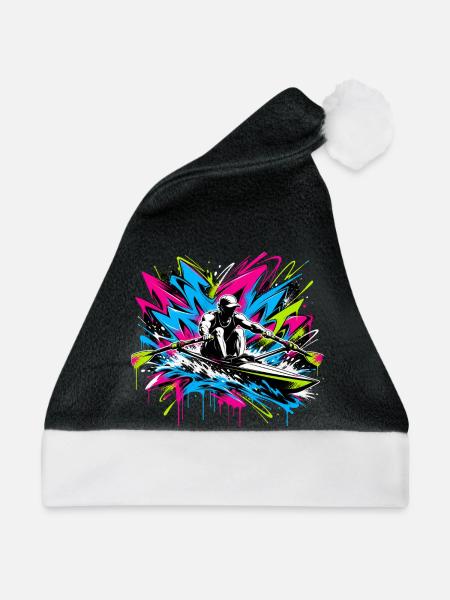 Rudern Graffiti - Weihnachtsmütze - Schwarz/Weiß