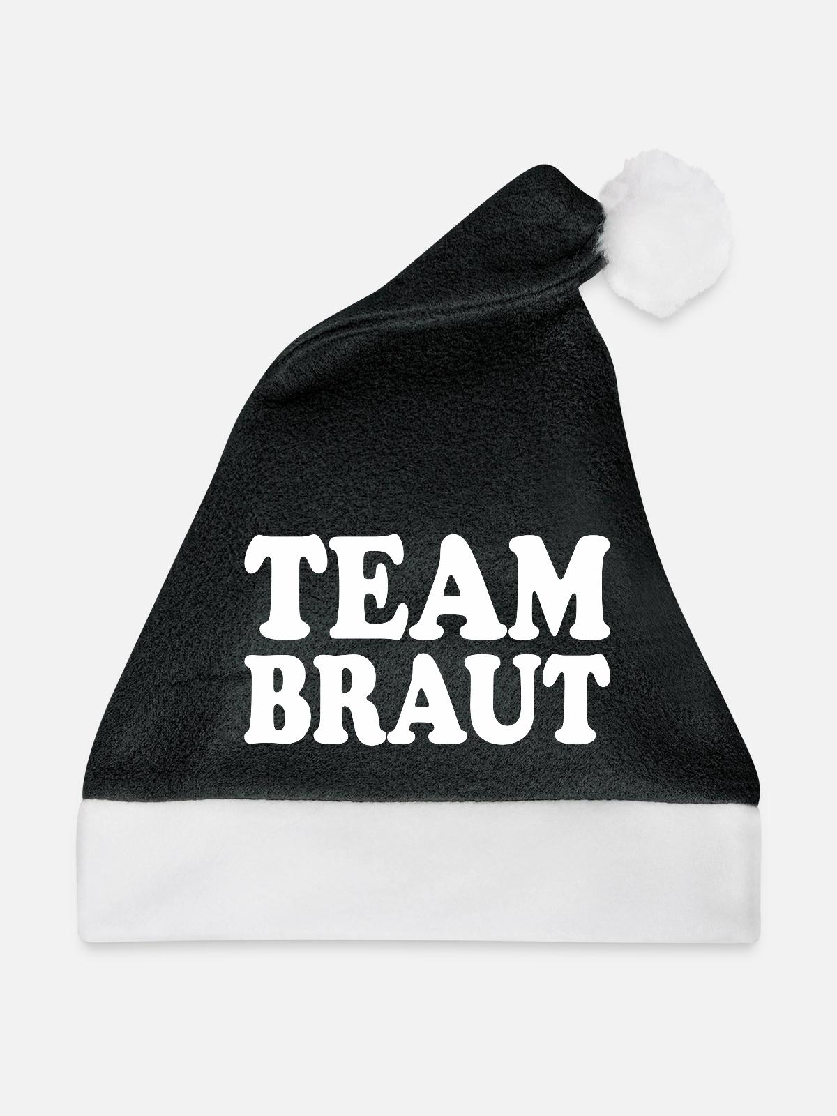 Team braut - Weihnachtsmütze - Schwarz/Weiß - Vorne