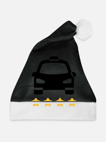 Taxi - Weihnachtsmütze - Schwarz/Weiß