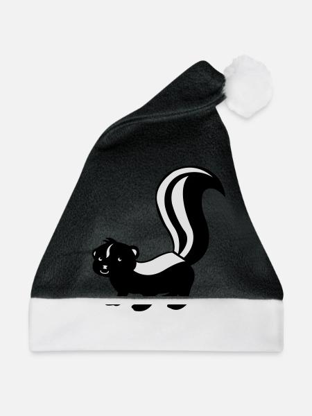 stinktier_02 - Weihnachtsmütze - Schwarz/Weiß