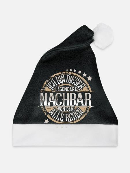 Nachbar - Weihnachtsmütze - Schwarz/Weiß - Vorne