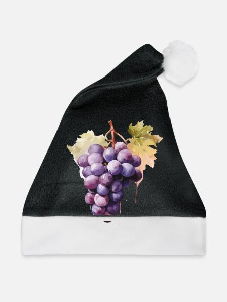 Weintrauben - Weihnachtsmütze - Schwarz/Weiß