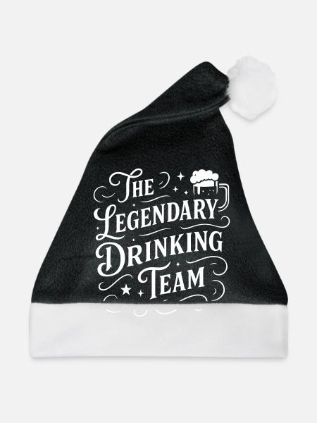 Drinking Team - Weihnachtsmütze - Schwarz/Weiß