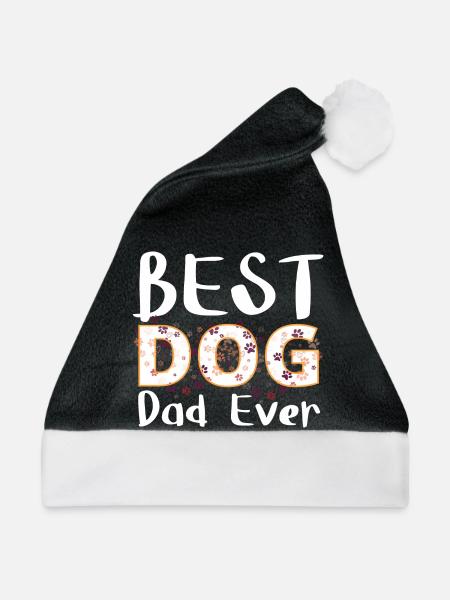 Bester Hundevater - Weihnachtsmütze - Schwarz/Weiß