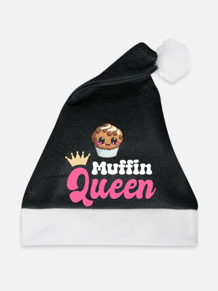 Muffin Backen Bäckerin - Weihnachtsmütze - Schwarz/Weiß