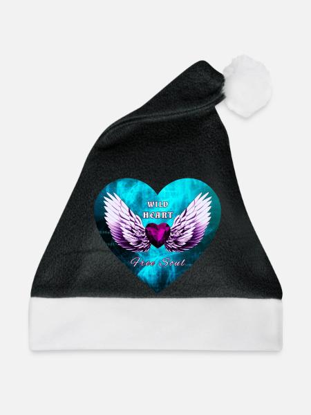 Wild Heart Wings Freie Seele - Weihnachtsmütze - Schwarz/Weiß