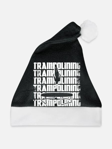 Lustiger Trampolinspringer - Weihnachtsmütze - Schwarz/Weiß - Vorne