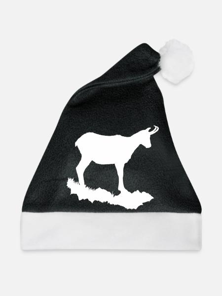 Gams - Weihnachtsmütze - Schwarz/Weiß - Vorne