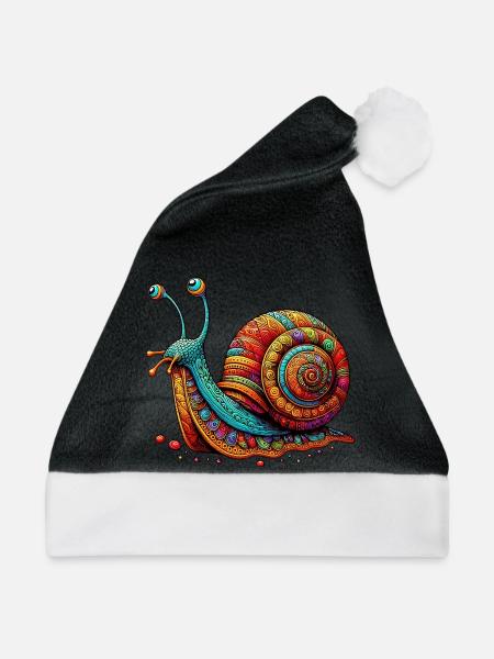 Schnecke - Weihnachtsmütze - Schwarz/Weiß