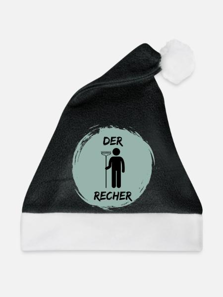 DerRecher - Weihnachtsmütze - Schwarz/Weiß