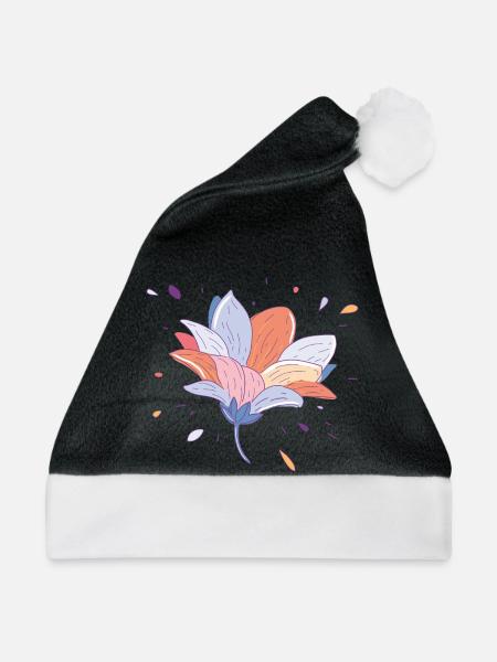 Sommerblume - Weihnachtsmütze - Schwarz/Weiß